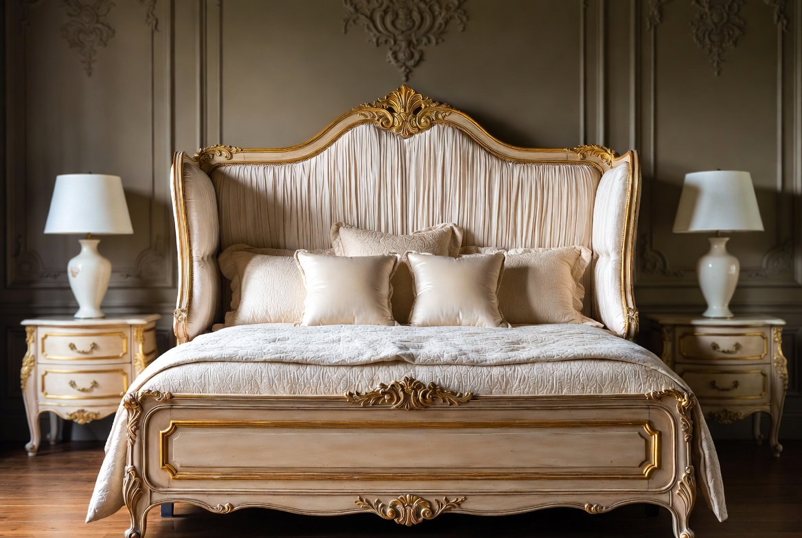 Art Deco French Country Bed Frame | Handmade Vintage Furniture