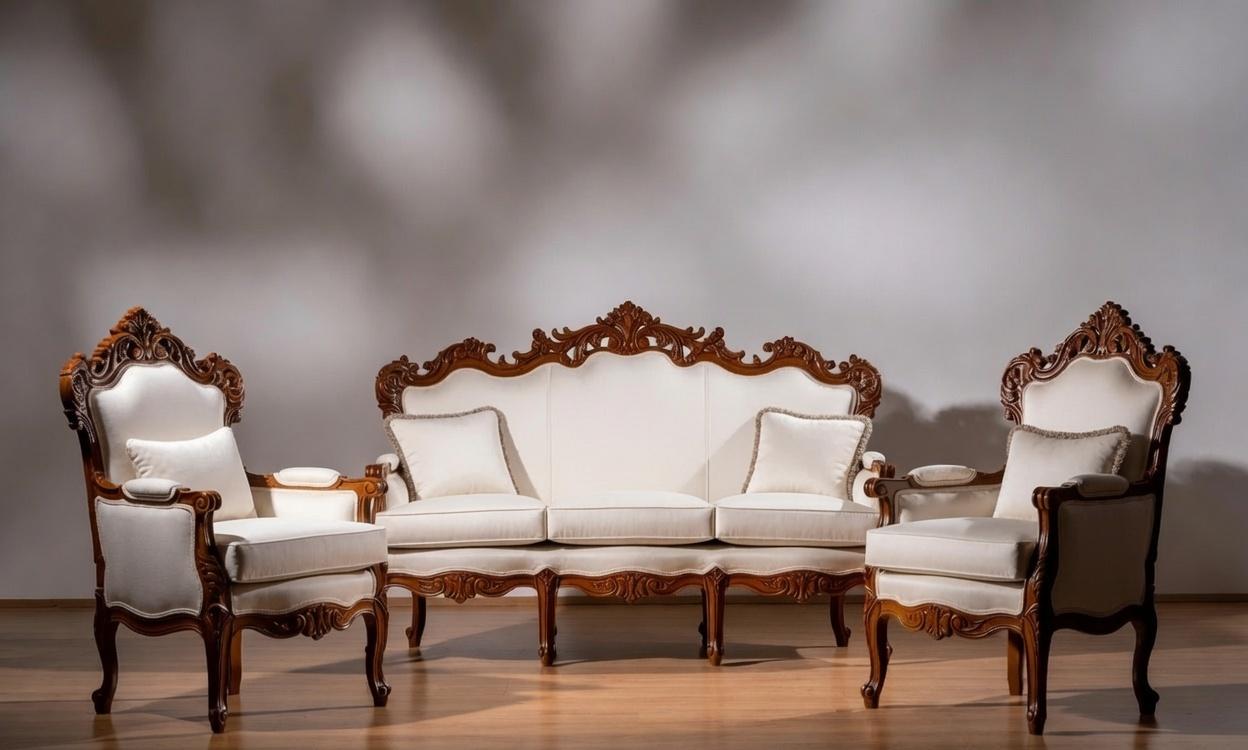 Luxury Handmade French Country Sofa Set | Vintage Furniture| Bespoke Antique photo 2