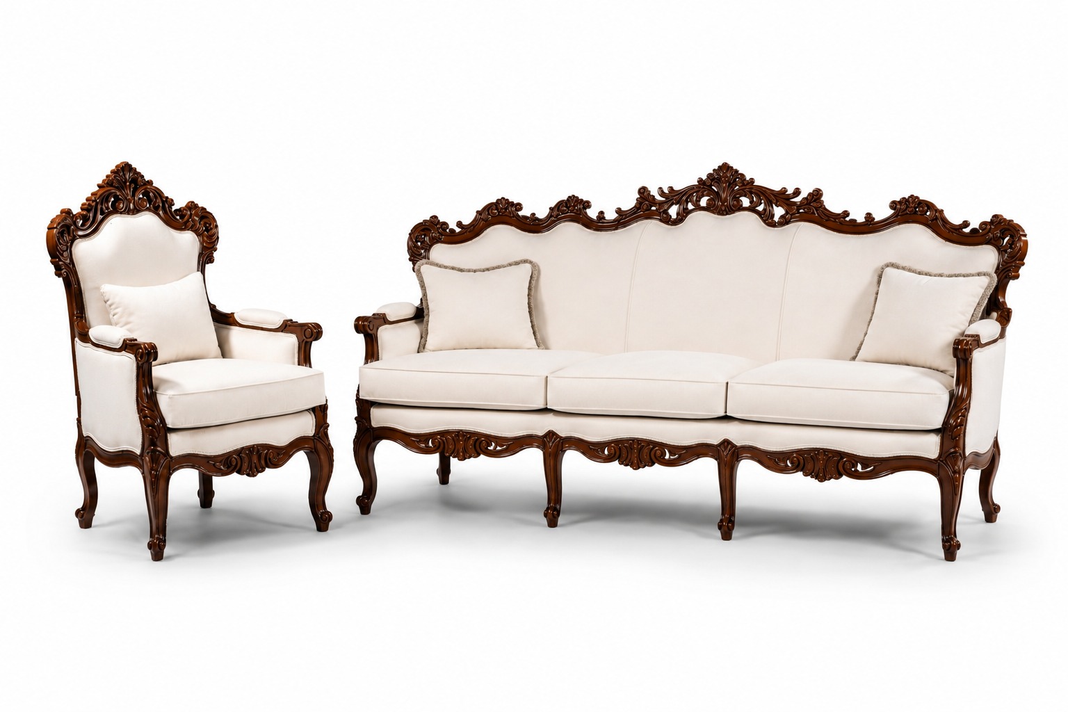 Luxury Handmade French Country Sofa Set | Vintage Furniture| Bespoke Antique photo 6